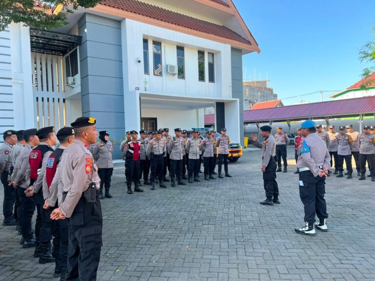Jaga Kondusivitas, Polres Gowa Gelar Apel Kesiapan Pengamanan Rapat Pansus Hak Angket di DPRD Gowa