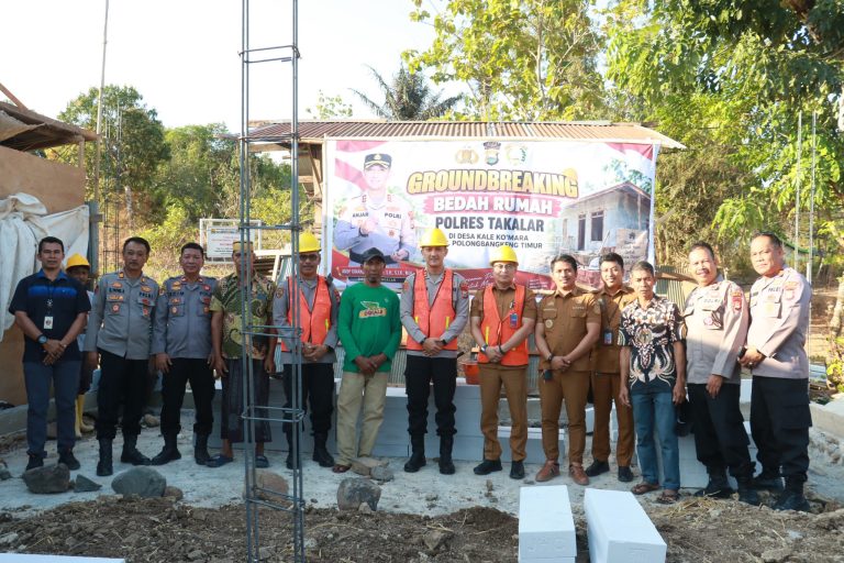 Batu Pertama Bedah Rumah di Polut, Polres Takalar Hadirkan Harapan untuk Keluarga Buruh Harian