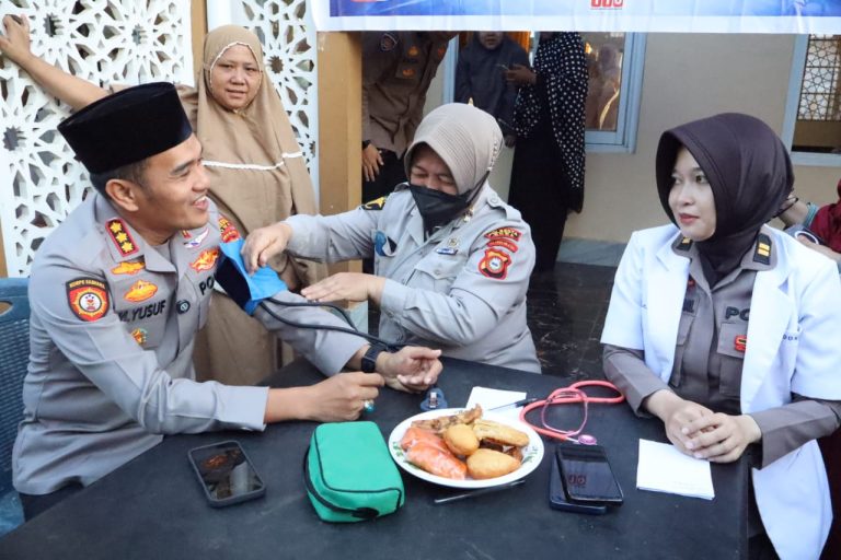 Satlantas Gowa Gelar Bakti Kesehatan Jelang HUT Lantas