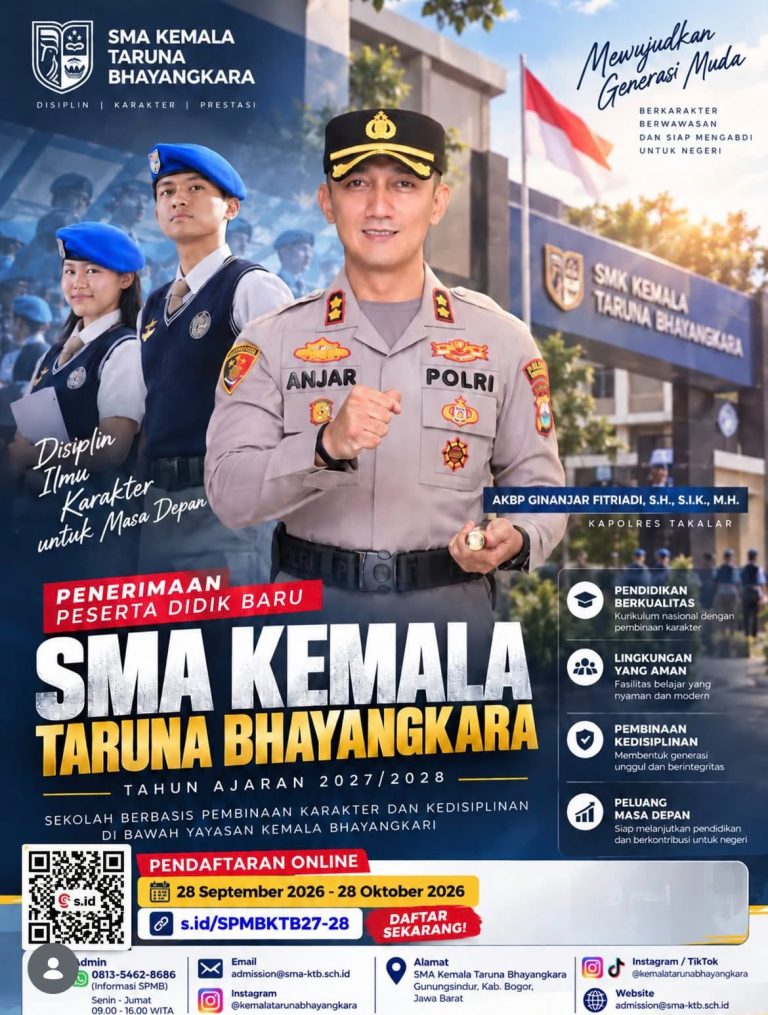 SMA Kemala Taruna Bhayangkara Buka Pendaftaran Siswa Baru, Tekankan Karakter dan Kedisiplinan
