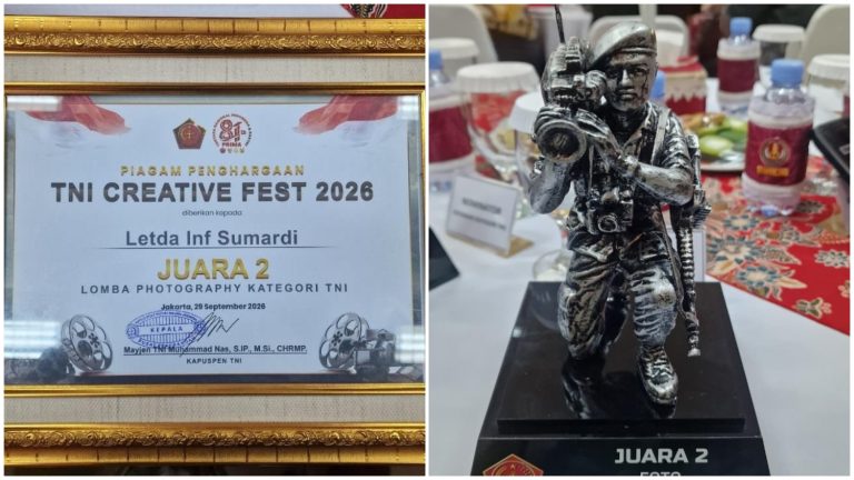 *Prajurit Kodam XIV/Hasanuddin Raih Juara 2 Lomba Fotografi Piala Panglima TNI*